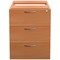 Jemini 3 Drawer Fixed Pedestal, 500mm Deep, Beech
