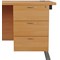 Jemini 3 Drawer Fixed Pedestal, 500mm Deep, Beech Jemini 3 Drawer Fixed Pedestal, 500mm Deep, Beech