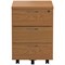 Jemini 3 Drawer Mobile Pedestal, Oak