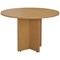 Jemini Round Meeting Table, 1100mm Wide, Oak