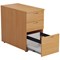 First 3 Drawer Desk High Pedestal, 800mm Deep, Beech