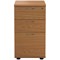 First 3 Drawer Desk High Pedestal, 800mm Deep, Oak