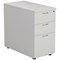 First 3 Drawer Desk High Pedestal, 800mm Deep, White