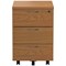 First 3 Drawer Mobile Pedestal, Oak