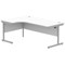 Astin 1800mm Corner Desk, Left Hand, Silver Cantilever Legs, White