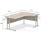 Astin 1800mm Corner Desk, Right Hand, Silver Cantilever Legs, Grey Oak