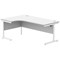 Astin 1800mm Corner Desk, Left Hand, White Cantilever Legs, White
