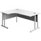 Serrion 1600mm Corner Desk, Left Hand, White Cantilever Legs, White