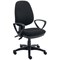 Two Lever Sheaf Operator Chair Black with Fixed Arms