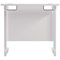 Jemini 800mm Slim Rectangular Desk, White Cantilever Leg, White