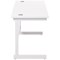 Jemini 1200mm Slim Rectangular Desk, White Cantilever Leg, White