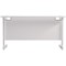 Jemini 1200mm Slim Rectangular Desk, White Cantilever Leg, White