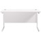Jemini 1200mm Slim Rectangular Desk, White Cantilever Leg, White