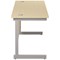 Jemini 1400mm Slim Rectangular Desk, Silver Cantilever Leg, Maple Jemini 1400mm Slim Rectangular Desk, Silver Cantilever Leg, Maple