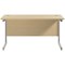 Jemini 1400mm Slim Rectangular Desk, Silver Cantilever Leg, Maple Jemini 1400mm Slim Rectangular Desk, Silver Cantilever Leg, Maple