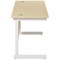 Jemini 1400mm Slim Rectangular Desk, White Cantilever Leg, Maple Jemini 1400mm Slim Rectangular Desk, White Cantilever Leg, Maple