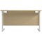 Jemini 1400mm Slim Rectangular Desk, White Cantilever Leg, Maple Jemini 1400mm Slim Rectangular Desk, White Cantilever Leg, Maple