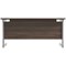 Jemini 1600mm Slim Rectangular Desk, Silver Cantilever Leg, Walnut