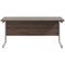 Jemini 1600mm Slim Rectangular Desk, Silver Cantilever Leg, Walnut