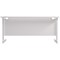 Jemini 1600mm Slim Rectangular Desk, White Cantilever Leg, White Jemini 1600mm Slim Rectangular Desk, White Cantilever Leg, White
