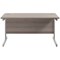 Jemini 1200mm Rectangular Desk, Silver Cantilever Leg, Grey Oak