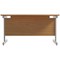 Jemini 1200mm Rectangular Desk, Silver Cantilever Leg, Oak