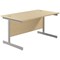 Jemini 1200mm Rectangular Desk, Silver Cantilever Leg, Maple Jemini 1200mm Rectangular Desk, Silver Cantilever Leg, Maple