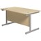 Jemini 1200mm Rectangular Desk, Silver Cantilever Leg, Maple Jemini 1200mm Rectangular Desk, Silver Cantilever Leg, Maple