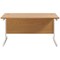 Jemini 1200mm Rectangular Desk, White Cantilever Leg, Oak