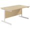 Jemini 1200mm Rectangular Desk, White Cantilever Leg, Maple Jemini 1200mm Rectangular Desk, White Cantilever Leg, Maple