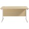 Jemini 1200mm Rectangular Desk, White Cantilever Leg, Maple