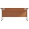 Jemini 1600mm Rectangular Desk, Silver Cantilever Leg, Beech