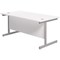 Jemini 1600mm Rectangular Desk, Silver Cantilever Leg, White Jemini 1600mm Rectangular Desk, Silver Cantilever Leg, White