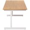 Jemini 1600mm Rectangular Desk, White Cantilever Leg, Oak