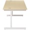 Jemini 1800mm Rectangular Desk, White Cantilever Leg, Maple