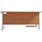 Jemini 1600mm Corner Desk, Left Hand, Silver Cantilever Legs, Beech