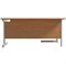 Jemini 1600mm Corner Desk, Left Hand, Silver Cantilever Legs, Oak