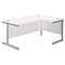 Jemini 1600mm Corner Desk, Right Hand, Silver Cantilever Legs, White Jemini 1600mm Corner Desk, Right Hand, Silver Cantilever Legs, White