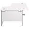 Jemini 1600mm Corner Desk, Right Hand, Silver Cantilever Legs, White Jemini 1600mm Corner Desk, Right Hand, Silver Cantilever Legs, White