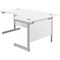 Jemini 1600mm Corner Desk, Right Hand, Silver Cantilever Legs, White Jemini 1600mm Corner Desk, Right Hand, Silver Cantilever Legs, White