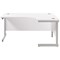Jemini 1600mm Corner Desk, Right Hand, Silver Cantilever Legs, White Jemini 1600mm Corner Desk, Right Hand, Silver Cantilever Legs, White