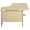 Jemini 1600mm Corner Desk, Right Hand, Silver Cantilever Legs, Maple
