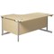 Jemini 1600mm Corner Desk, Right Hand, Silver Cantilever Legs, Maple