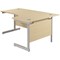 Jemini 1600mm Corner Desk, Right Hand, Silver Cantilever Legs, Maple