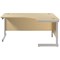 Jemini 1600mm Corner Desk, Right Hand, Silver Cantilever Legs, Maple