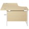 Jemini 1600mm Corner Desk, Left Hand, White Cantilever Legs, Maple