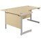 Jemini 1800mm Corner Desk, Left Hand, Silver Cantilever Legs, Maple Jemini 1800mm Corner Desk, Left Hand, Silver Cantilever Legs, Maple