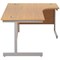 Jemini 1800mm Corner Desk, Right Hand, Silver Cantilever Legs, Oak Jemini 1800mm Corner Desk, Right Hand, Silver Cantilever Legs, Oak