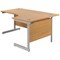 Jemini 1800mm Corner Desk, Right Hand, Silver Cantilever Legs, Oak Jemini 1800mm Corner Desk, Right Hand, Silver Cantilever Legs, Oak