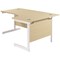 Jemini 1800mm Corner Desk, Right Hand, White Cantilever Legs, Maple Jemini 1800mm Corner Desk, Right Hand, White Cantilever Legs, Maple